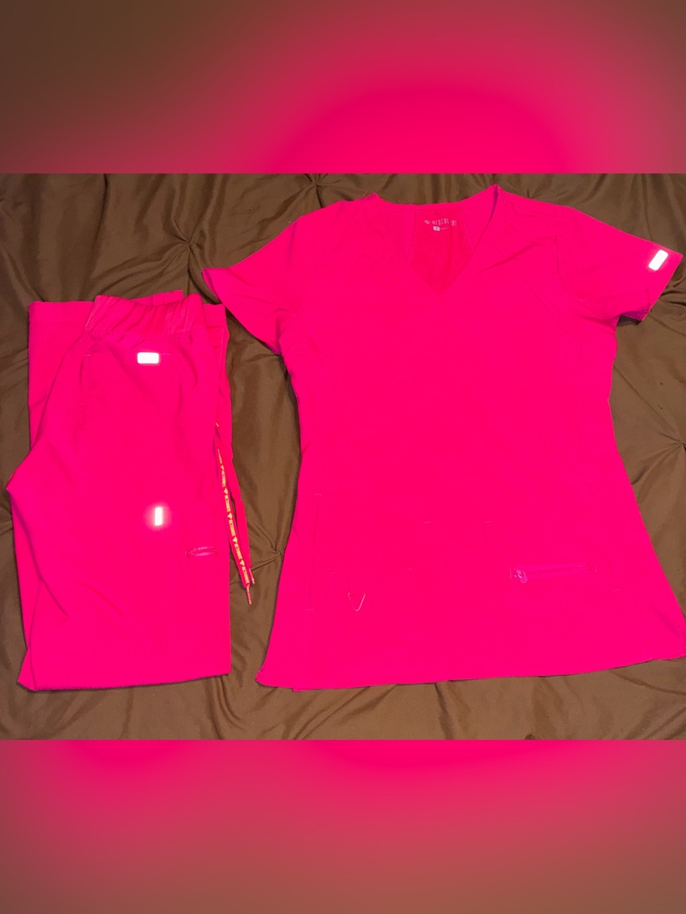 Hot Pink Med Couture Activate Scrub Set